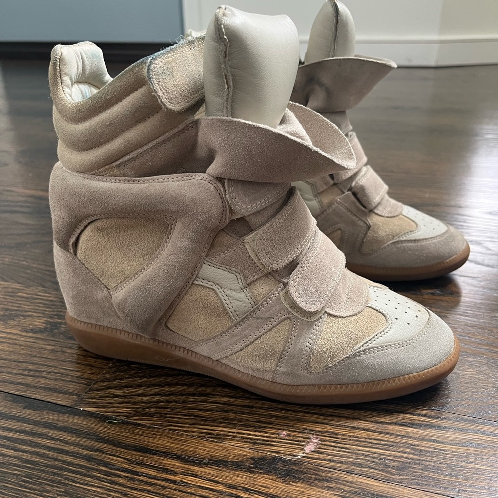 Isabel Marant Cream Bekket Sneakers